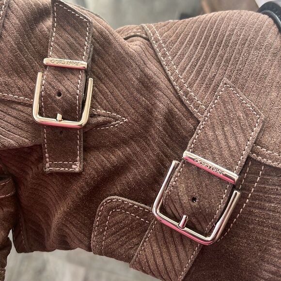 NEW Jimmy Choo Youth II Corduroy Suede Boots, Brown/Clay, New, Size 37.5 - Picture 7 of 14